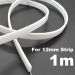 tube flexible protection ruban led blanc translucide moderne 12mm(ws2812) sans motif surface lisse