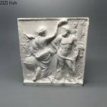 décoration statue plâtre hercule antique relief classique figures humaines texture vintage blanc gris