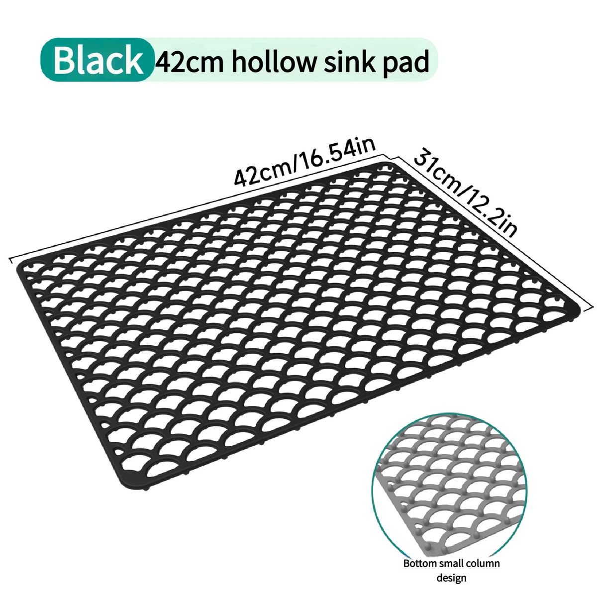 tapis drainage silicone coquillage moderne gris fond évier résistant rayures epais
