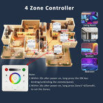 contrôleur led wifi bluetooth 5v 24v 5ch rgb ws2812 alexa google app remote control