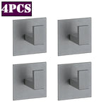 porte serviettes adhésifs modernes noir mat crochets alliage aluminium minimaliste salle bain cuisine