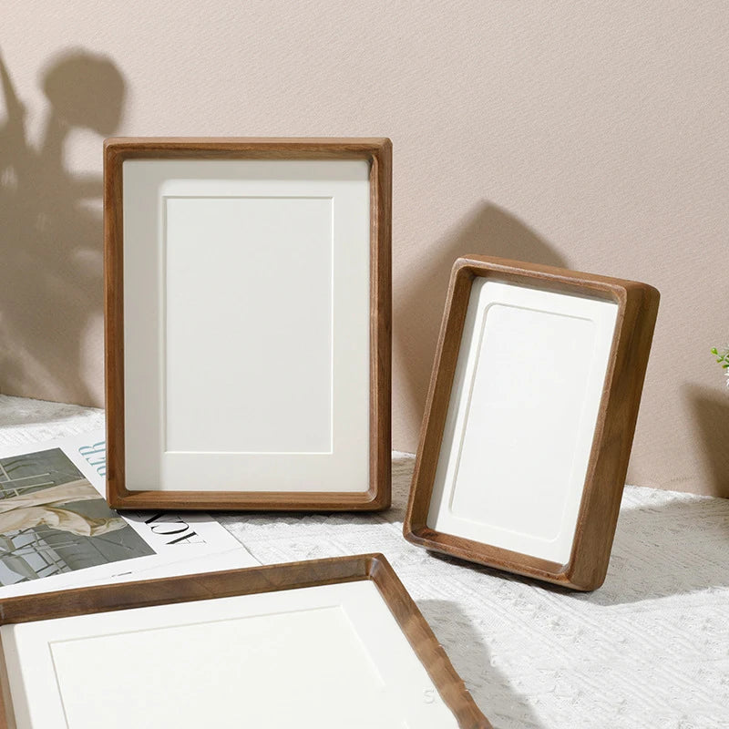 Cadre photo angle rond design contemporain