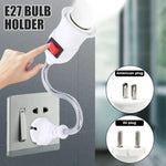 support lampe E27 flexible blanc moderne interrupteur prise us eu adaptable ledéconomieénergie