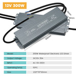 alimentation led étanche transformateur extérieur aluminium gris pilote dc 12v 24v éclairage