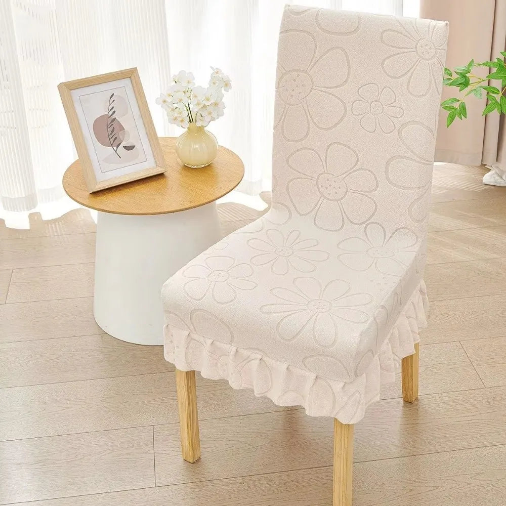 housse chaise moderne fleur imprimée rose vert beige bleu gris polyester extérieure accueil
