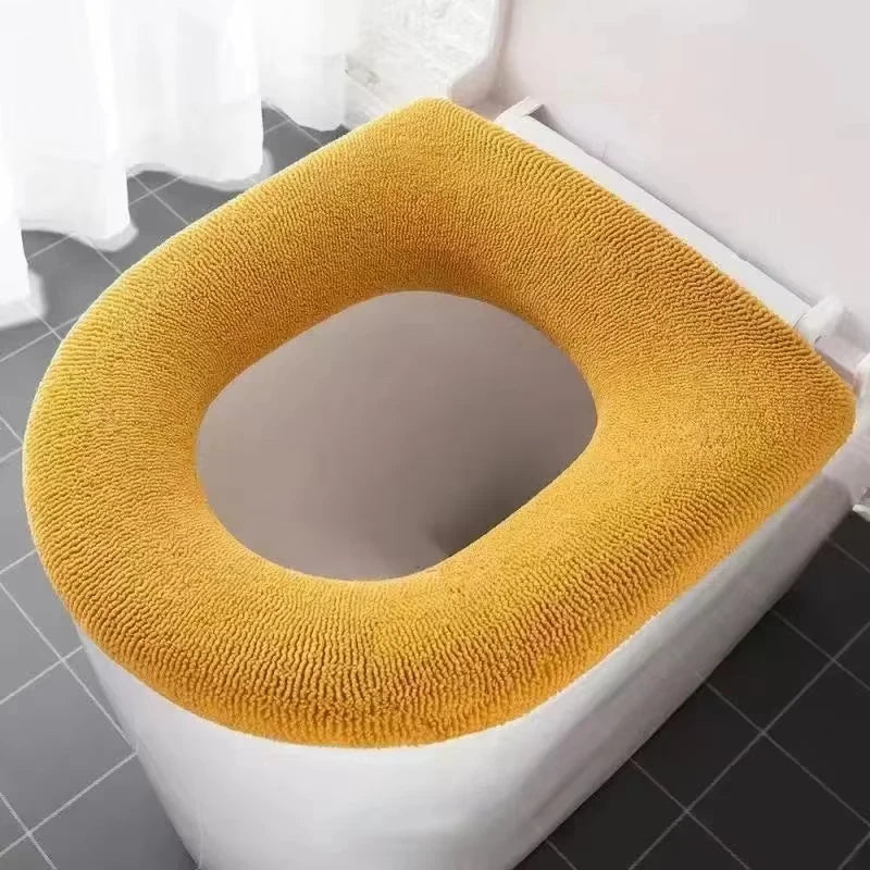 couvre siege toilette doux microfibre coton jaune gris violet bleu moderne