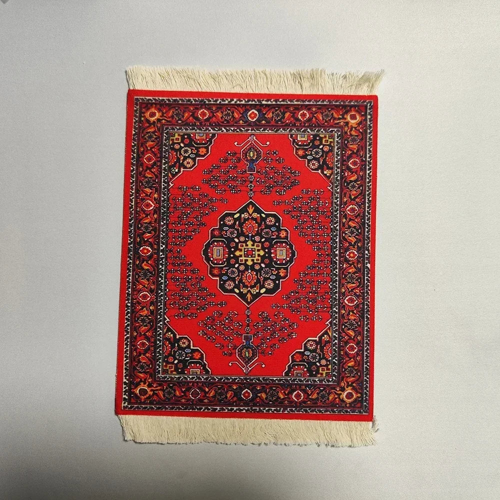 tapis souris motif fleurs persan classique caoutchouc antidérapant informatique bleu