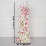Décoration mariage rose romantique fleurs soie intérieure bienvenue accessoire pilier floral