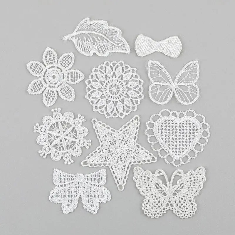 dentelles blanches motifs floraux traditionnels mariage décoration bricolage projet couture unisexe polyester