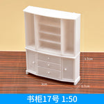 meubles miniatures blancs moderne lit armoire commode table chaise toilette téléviseur lampe photo