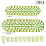 assiettes gobelets papier jetables motifs floraux fête anniversaire mariage décoration