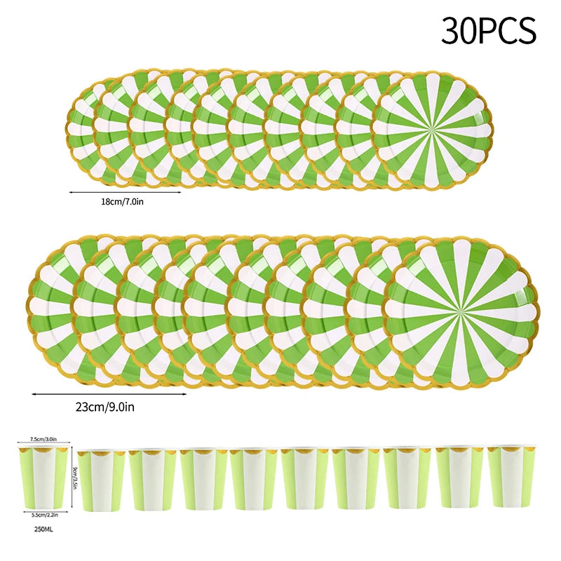 assiettes gobelets papier jetables motifs floraux fête anniversaire mariage décoration