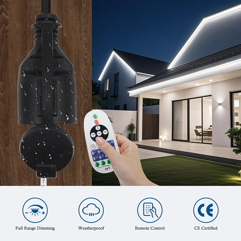 contrôleur led variateur 1500w télécommande prise murale certifications lvd cem fcc ul rohs moderne
