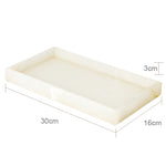 ensemble accessoires salle bain marbre blanc onyx distributeur savon plateau pot brosse dents