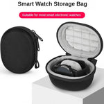 boîte rangement montres tissu mat doublure mousse fermeture glissière noir rouge moderne pratique