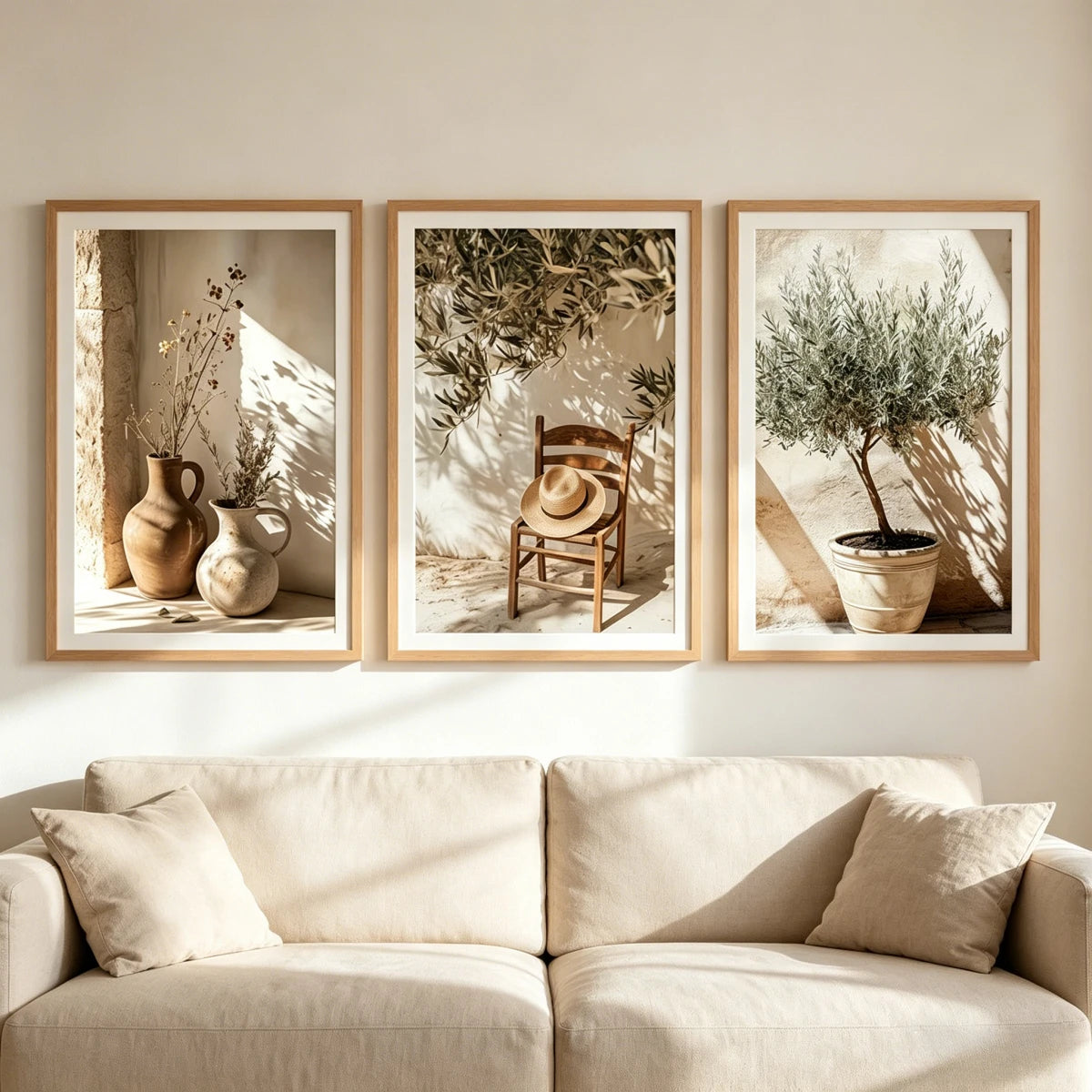affiches paysage naturel olivier vase chaise toile minimaliste rustique sans cadre 30x40cm 40x60cm