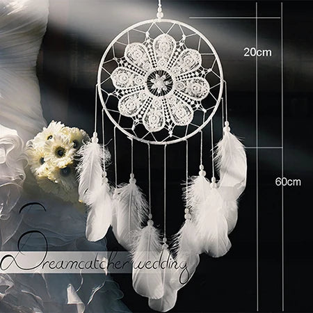 attrape rêves boho macramé plumes suspension blanc multicolore ornements décoration chambre salon