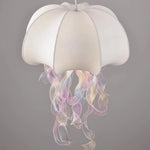 suspension lumineuse moderne soie blanc rose beige gris texture légèrement rugueuse