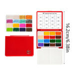 palettes peinture aquarelle multicolore portable pratique pinceau feuille papier dessin granuleux opaques sixteen point