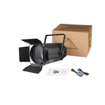 projecteur led zoom 200w noir moderne 50 degrés beam dimmable stroboscope dj scène