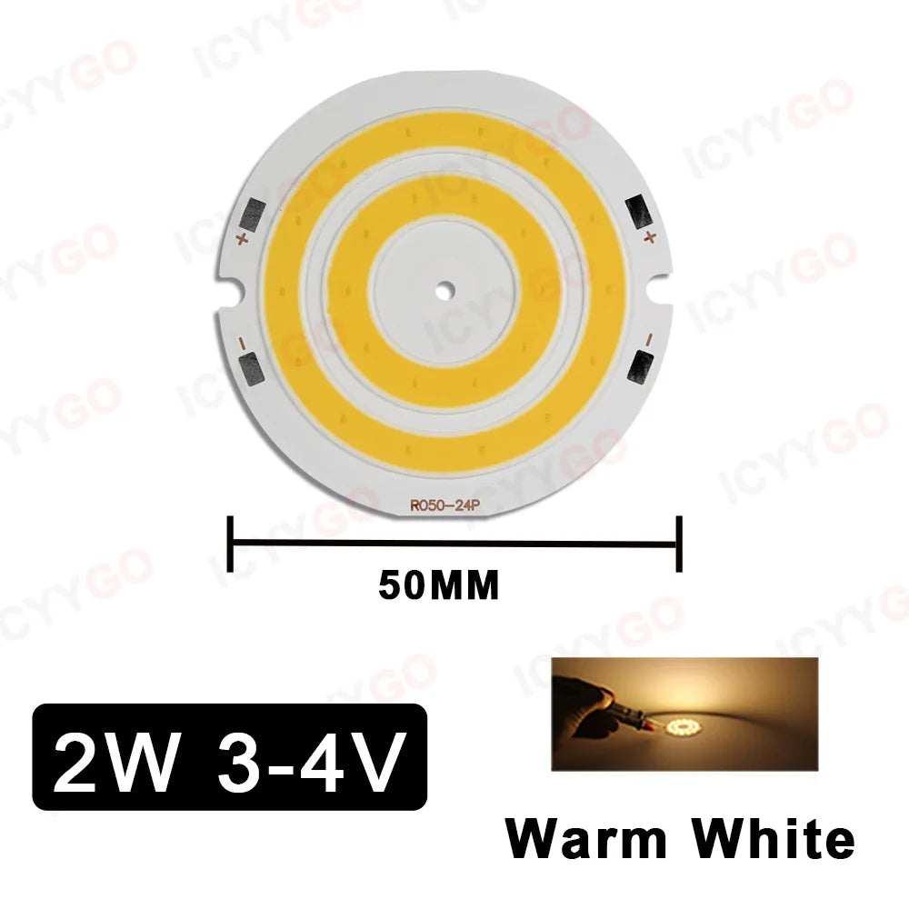 plaque led 2w 50mm blanc rouge vert jaune rayures concentriques modernes 3000k 4200k 6500k
