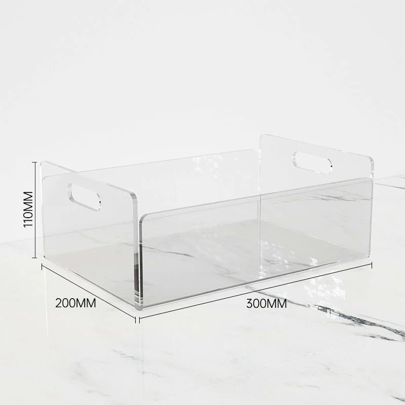 boîtes rangement transparent réutilisables iridescentes moderne minimaliste poignées incluses diverse utilisation