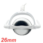 lampe dentaire led moderne blanche mat sans ombre tringle interrupteur base