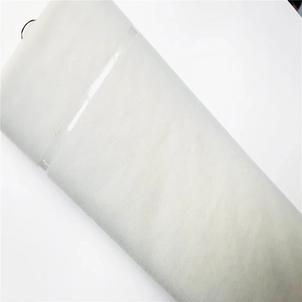 tulle polyester blanc orange rose fin élégant bricolage mariage anniversaire 137cm 3650cm