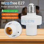 ampoule e27 radar induction blanc moderne support lampe économie energie ab