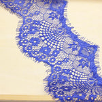 rubans dentelle fine motifs floraux blanc rose bleu marine vert gris classique polyester 10cm