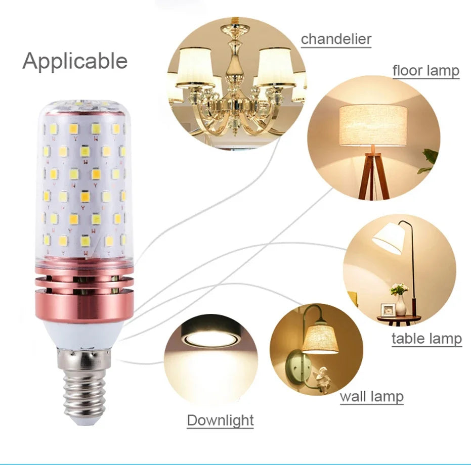 ampoule led épis maïs e27 e14 blanc doré moderne sans scintillement 12w 16w 8w