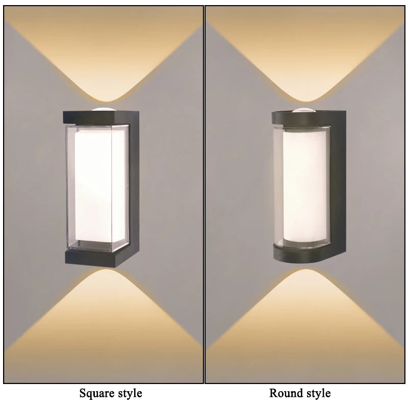 lampe murale moderne led noir blanc éclairage haut bas cuisine chambre salon étude entree