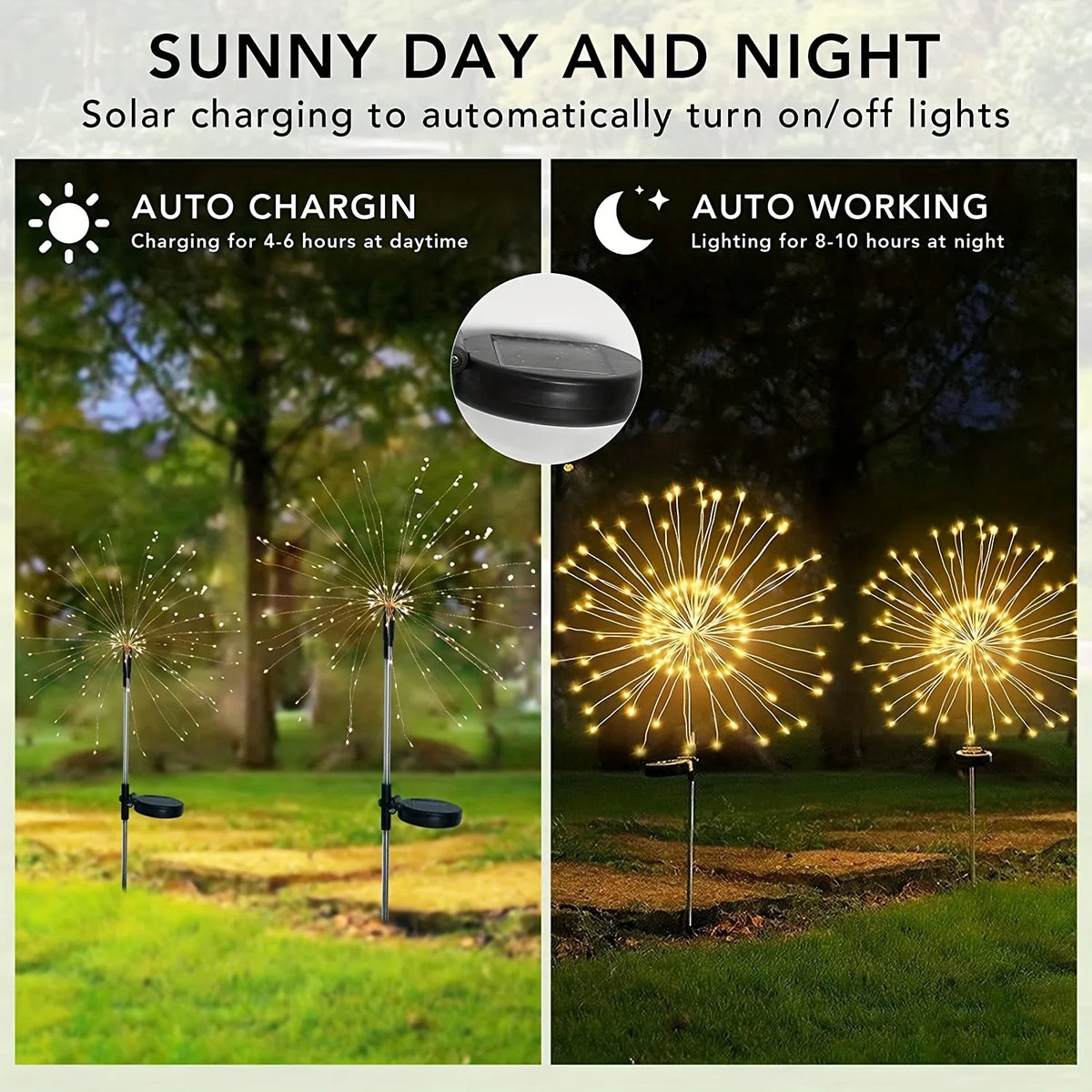 décoration solaire étoile dorée moderne 95cm 24cm 35cm 150led 200led 90led 300led 420led