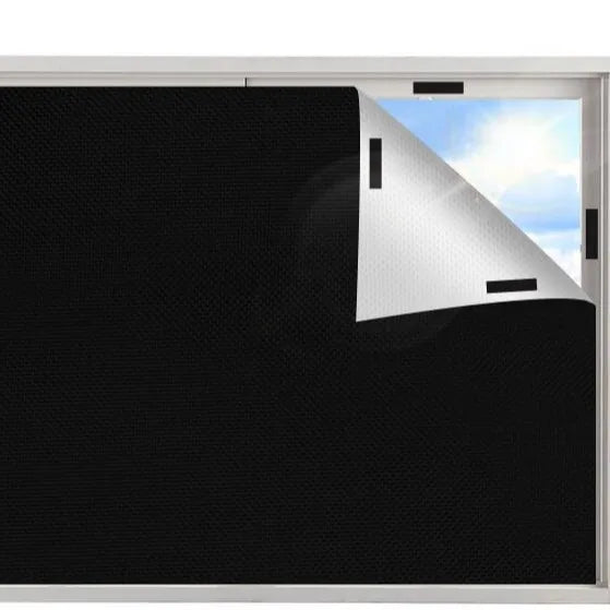 rideau fenêtre noir opaque diy isolation thermique protection uv moderne adhésif chambre maison