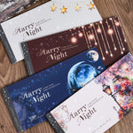 sticker livre étoiles marron blanc bleu nuit artisanat bricolage bouteille eau