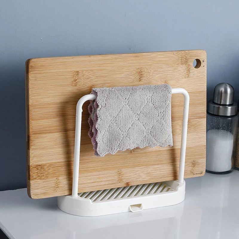 porte serviettes cuisine blanc moderne serviette gants vaisselle grille rangement évier