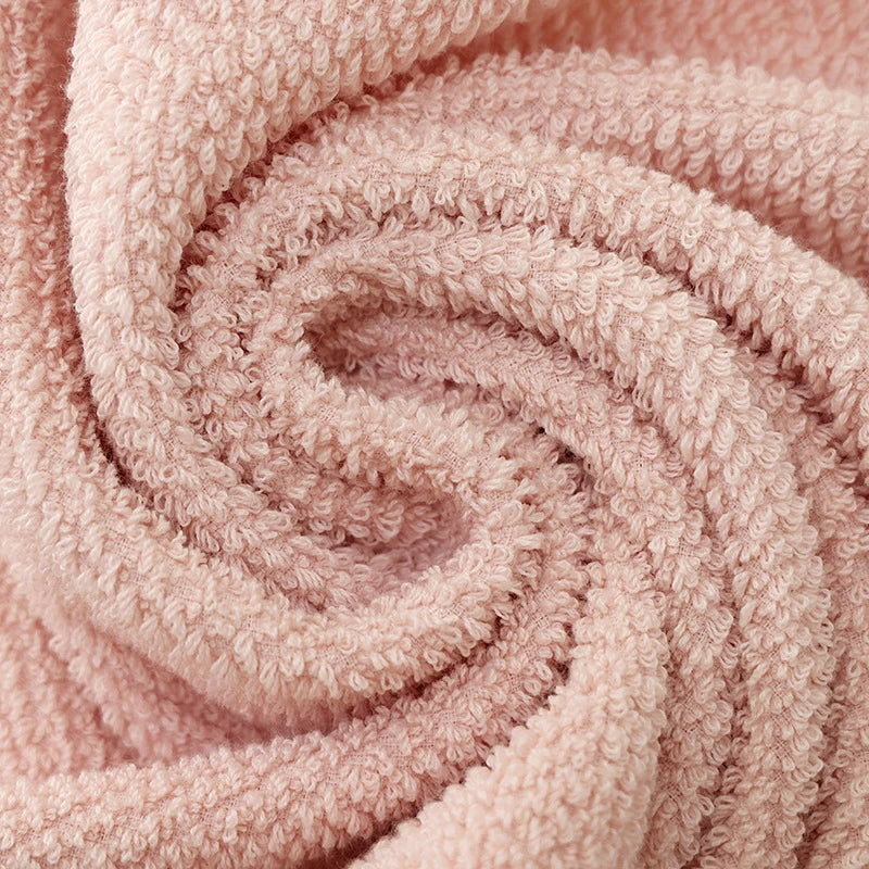 serviettes bain coton rose clair blanc bleu marine rayures horizontales classiques 70x140cm 34x74cm