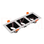 plaque montage led anneau rond carré blanc noir moderne 90v260v 610w