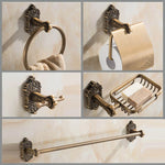 porte serviettes bronze ornements floraux porte savon porte papier classique serviette beige papier blanc
