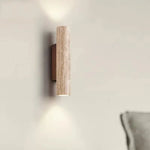 applique murale moderne pierre beige clair veines minimaliste éclairage led chambre salon