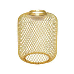 lampe suspendue moderne fer maille géométrique blanc noir doré opaques