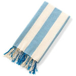 serviette plage coton violet blanc rayures absorption rapide lavable machine moderne large chapeau lunettes