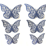 décoration gâteau papillons ornements floraux adhésifs or argent bleu rouge rose vàng trắng