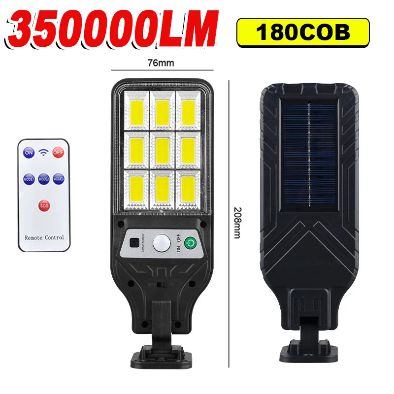 lampe solaire moderne détecteur mouvement ip65 jardin extérieur led noir autonome