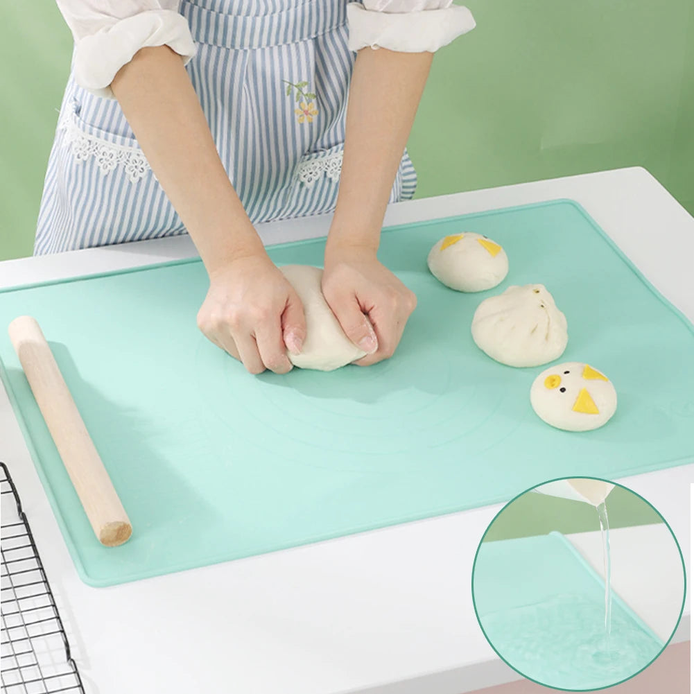 tapis silicone pâtisserie antadhésif vert menthe cercles concentriques surface lisse moderne utilitaire