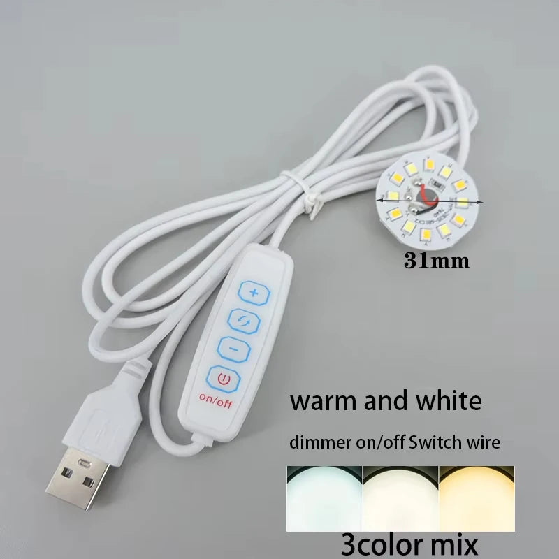 ampoules led blanc modernes diodes usb alimentation commutateur on off