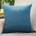 coussin carré velours bleu moderne 45x45cm décoration sofa lit voiture