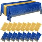 nappes jetables satinées chemins table motifs étoiles dorées roses festifs blanc or rose bleu