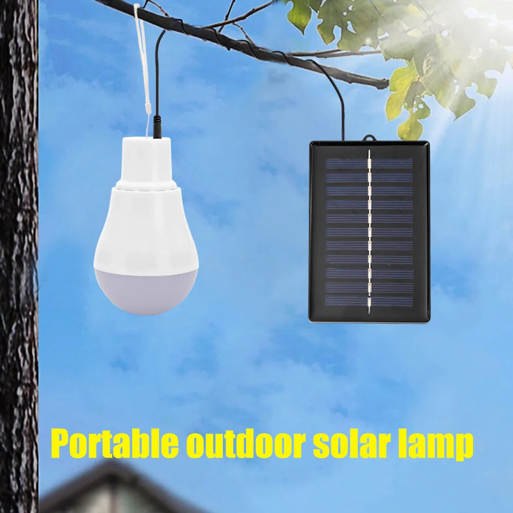 lampe solaire portable blanc noir mat moderne compact cordon suspendu panneau solaire led