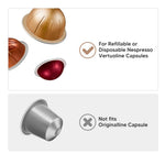 filtres rechargeables aluminium coniques nespresso vertuo plus 100pcs argentés modernes